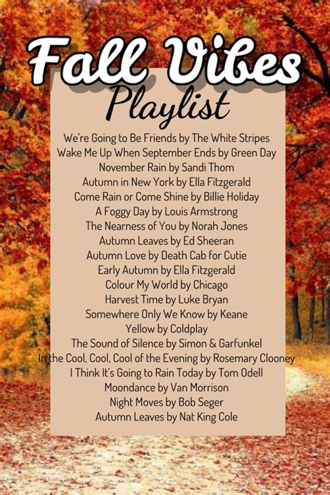 THE PLAYLIST OF THE FALL